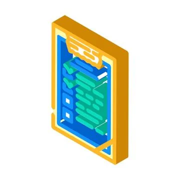 Task list clipboard hybrid work isometric icon vector illustration Illustrazione stock
