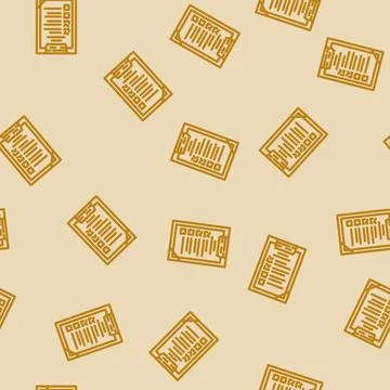 Task list clipboard hybrid work line vector seamless pattern Illustrazione stock