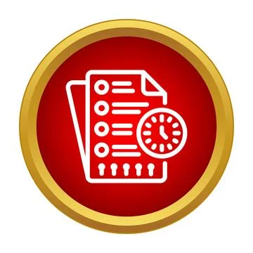 Task list with clock icon showing time management イラスト素材