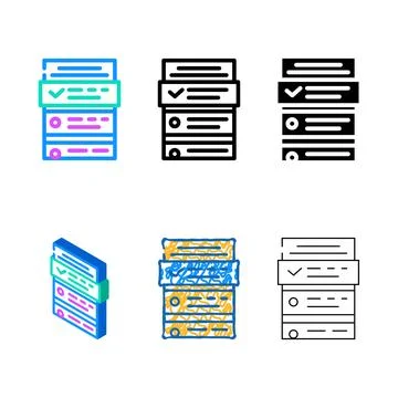 Task list color icon edition vector Stock Illustration