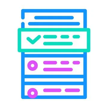Task list color icon vector illustration Stock Illustration