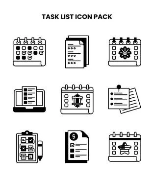 Task List DuoTone UI Icons Pack Stockillustratie