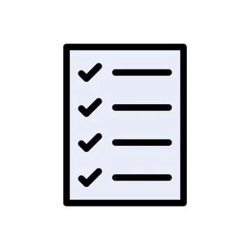 Task list flat color icon Stock Illustration