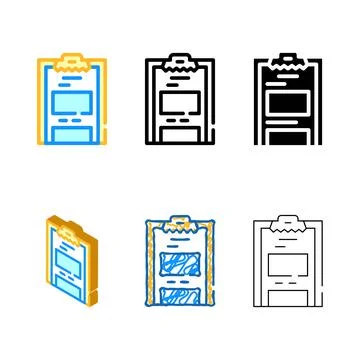 Task list forms of call center color icon vector イラスト素材
