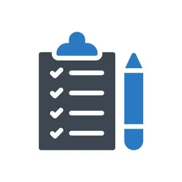 Task list glyph color icon Stock Illustration