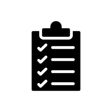 Task list glyph flat icon Stock Illustration