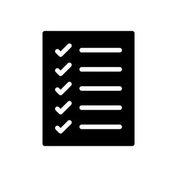 Task list glyph flat icon Stock Illustration