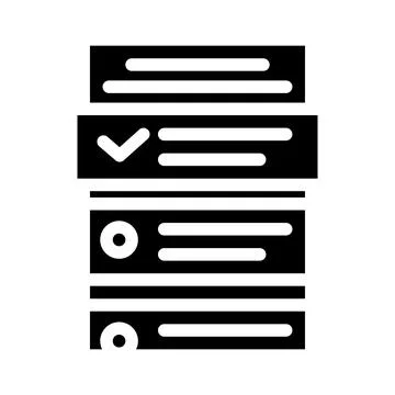 Task list glyph icon vector illustration Stock Illustration