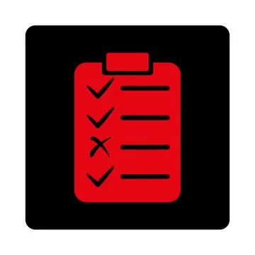 Task List Icon from Commerce Buttons OverColor Set Stock Illustration