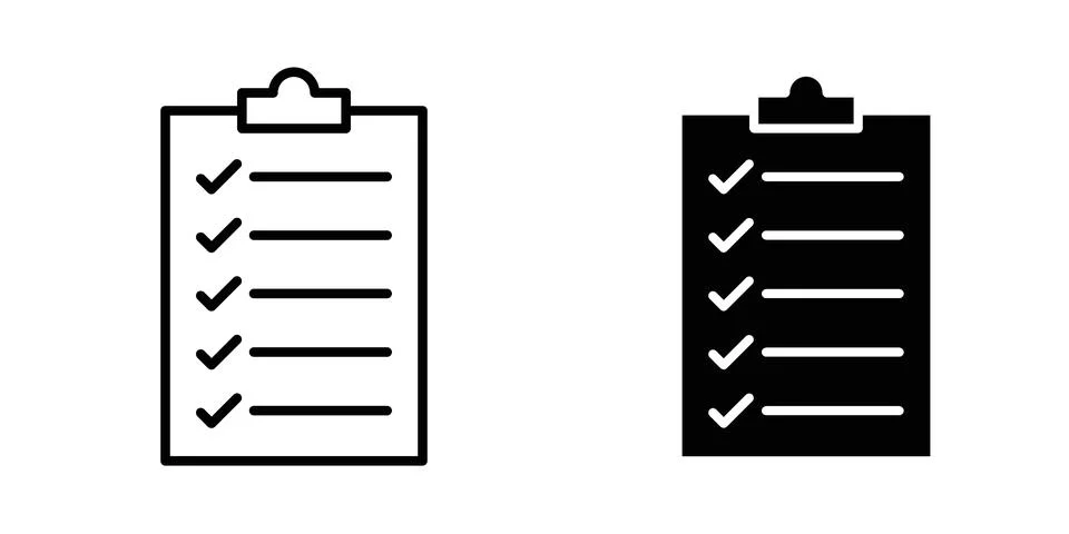 Task list icon for design projects and web UI Stock Illustration
