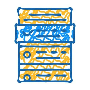 Task list icon doodle illustration Stock Illustration
