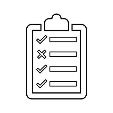 Task List icon. outline Stock Illustration
