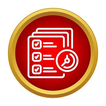 Task list icon representing time management and productivity Stock Illustration