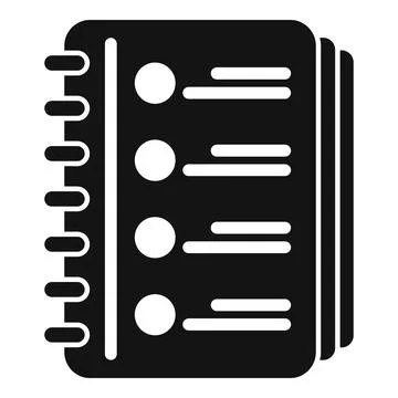 Task list icon simple vector. Agenda event Stock Illustration