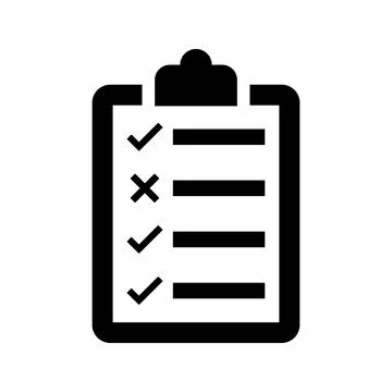 Task List icon.Black vector Stock Illustration