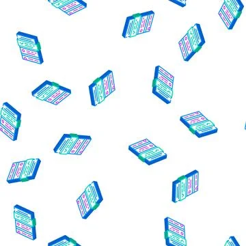 Task list isometric icon seamless pattern Illustrazione stock