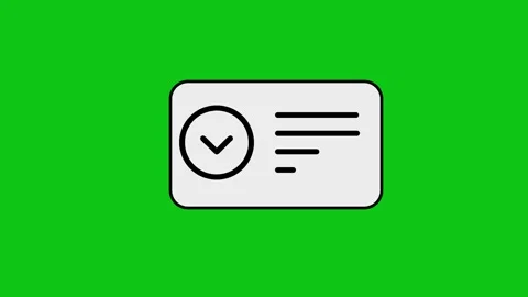Task list item animation with checkmark icon on green screen background. Видео 346497369