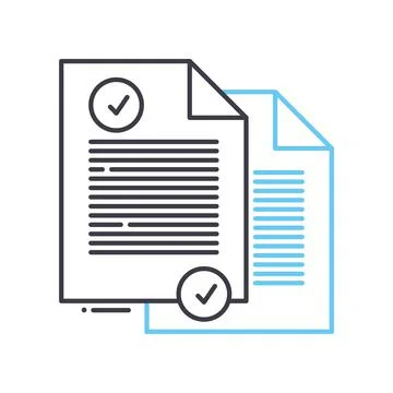 Task list line icon, outline symbol, vector illustration, concept sign Illustrazione stock