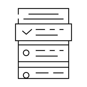 Task list line icon vector illustration Stock Illustration