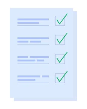 Task list semi flat color vector object Stock Illustration