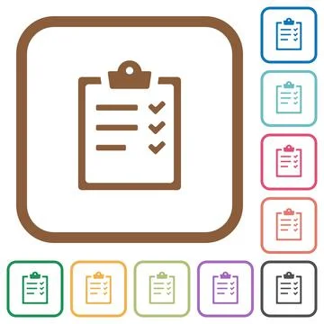 Task list simple icons Illustrazione stock