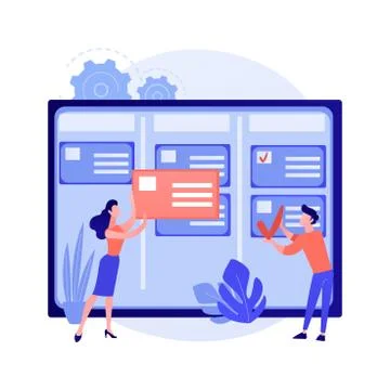 Task management abstract concept vector illustration. Stockillustratie