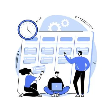 Task management abstract concept vector illustration. 스톡 일러스트