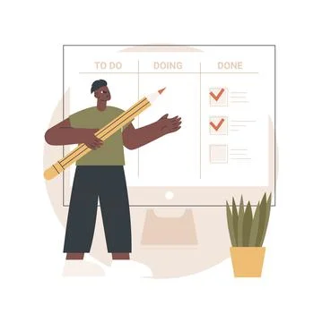 Task management abstract concept vector illustration. Stock Illustration