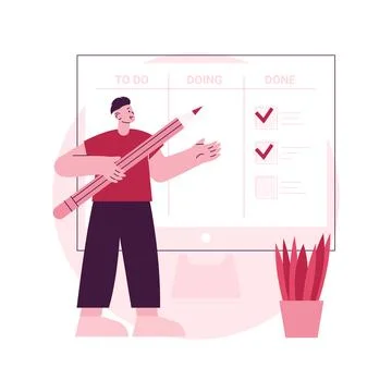 Task management abstract concept vector illustration. Stock Illustration