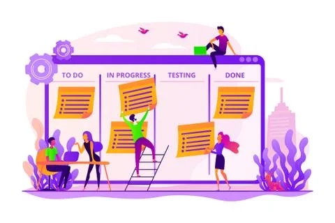 Task management concept vector illustration Illustrazione stock