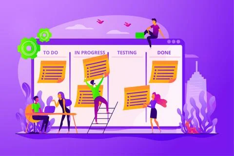 Task management concept vector illustration Illustrazione stock