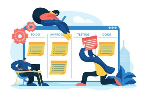 Task management concept vector illustration イラスト素材