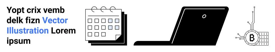 Task management, digital tools, blockchain concepts, organization, time manag 스톡 일러스트
