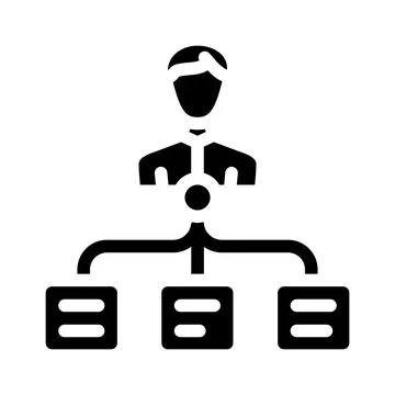 Task management glyph icon vector illustration Illustrazione stock