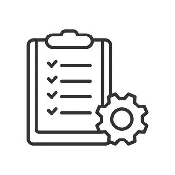 Task management, icon in line design. Task management, to-do list, checklist Stock Illustration