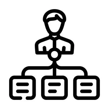 Task management line icon vector illustration イラスト素材