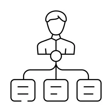 Task management line icon vector illustration 스톡 일러스트