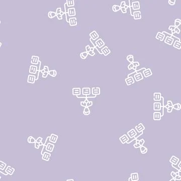 Task management line vector seamless pattern Stock Illustration