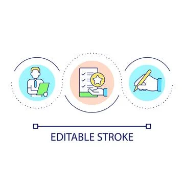 Task management loop concept icon Stock Illustration