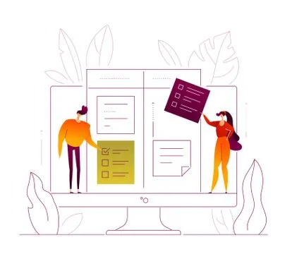 Task management - modern flat design style illustration Stock Illustration