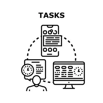 Task management planning time organization concept Stock-Illustration