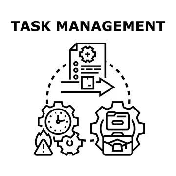 Task management process planning and optimization concept Stock Illustration