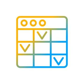 Task management software gradient linear vector icon 스톡 일러스트