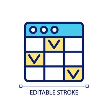 Task management software pixel perfect RGB color icon Ilustração Stock