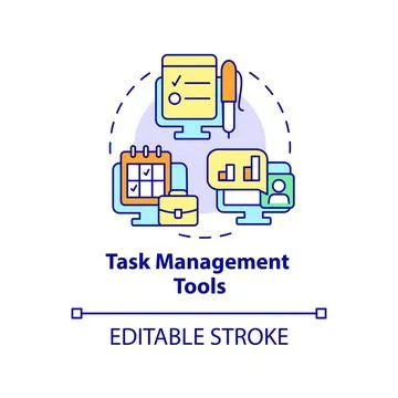 Task management tools concept icon イラスト素材