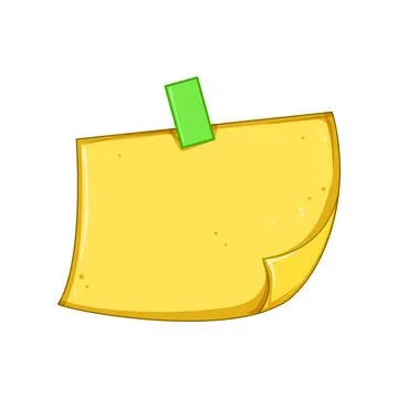 Task pinned paper notes cartoon vector illustration Illustrazione stock