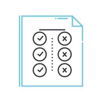 Task priorities line icon, outline symbol, vector illustration, concept sign Illustrazione stock
