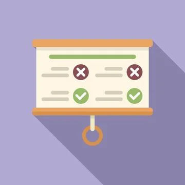 Task schedule banner icon flat vector. Person event Stock Illustration