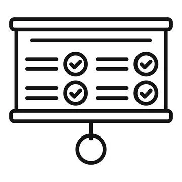 Task schedule banner icon outline vector. Person event Illustrazione stock