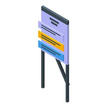 Task schedule board icon, isometric style 스톡 일러스트